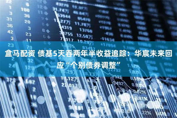 盒马配资 债基5天吞两年半收益追踪：华宸未来回应“个别债券调整”